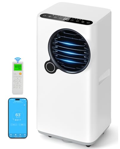 Portable Air Conditioners, 16000 BTU 6-in-1 Cooling, Dehumidifier & Fan, Ultra Quiet with 24H Smart Timer, Auto Shut-Off & Child Lock for Home/Bedroom/Office
