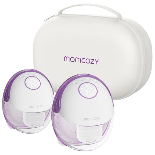 Image of Momcozy Breast Pump Hands Free Discreet with 3 Modes & 9 Levels, 24mm - 2 Pack Lilac
