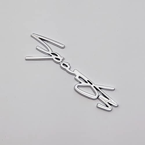 Image of 2020 Sports Car Auto Emblem Badge Metal Sticker Chrome Black Fender Tailgate (Chrome)