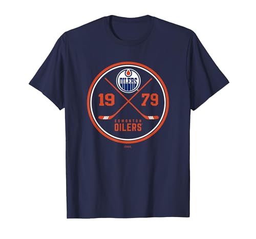 Edmonton Oilers Prize Officially Licensed T-Shirt, Men, Navy Blue, Large