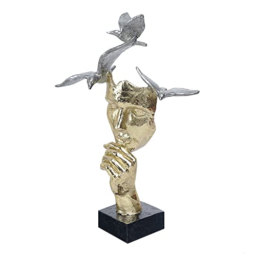 Décoration salon résine RLKHXBS : la statue parfaite pour meuble vide