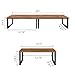 Simple Trending 2 Pack Monitor Stand Riser, Wood Desk Storage Organizer for Office Laptop, Computer, Antique Brown