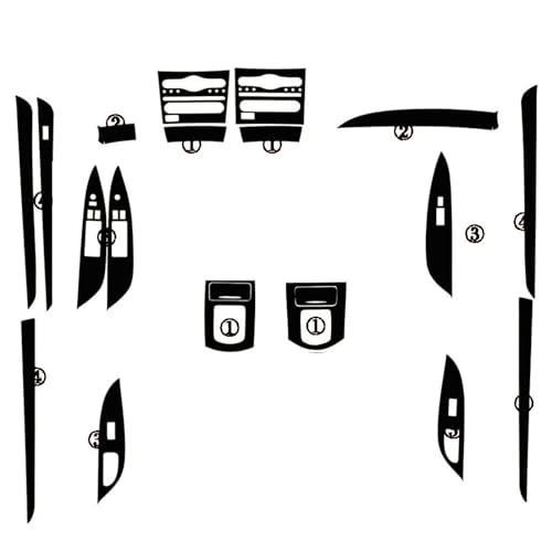 Autocollants de garniture intérieure Infiniti G35 adhésifs et résistants 3D