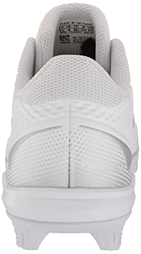 Adidas Women's Purehustle 2 Md Baseball Shoe, White/Silver Metallic/Silver Metallic, 8.5 #TOP2