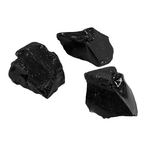 3 Piezas De Piedras En Bruto De Obsidiana, Materiales Para Manualidades Diy, Adornos Para Muebles, Piedras Difusoras De Aromaterapia