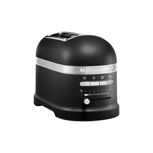 KitchenAid 5KMT2204EBK Tostadora, 1250 W, Metal, 2 Ranuras, Negro Acero Fundido