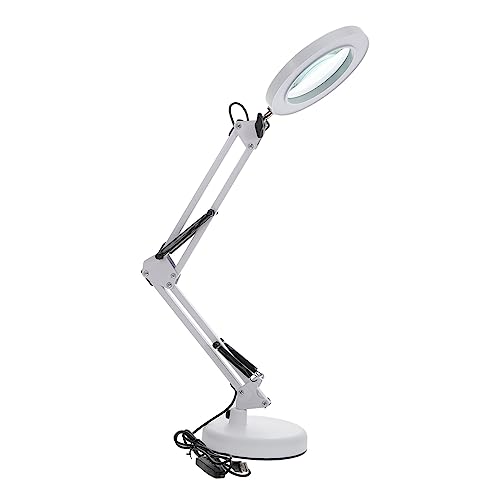 Mipcase 1Set LED Magnifying Lamp with Arm Magnifier Light for Salon Crafting and Inspection Design Shadow Illumination for Beauty and Hobbyists