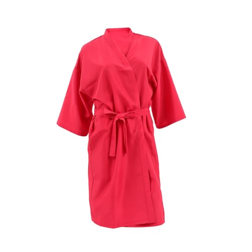 PRETYZOOM Capa de peluquería impermeable para salón de cabello, capa roja para barbería profesional miniatura 1