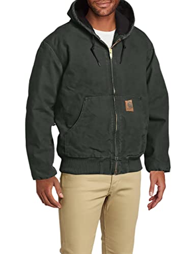 Image of Carhartt Men's Big-Tall Quilted Flannel Lined Sandstone Active Jacket