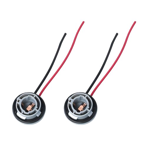 Flygun 2 PCS 1156 Waterproof Vehicle Turn Signal Light Plug Connector, Car LED Bulb Socket with Wiring Harness, Universal Durable Automotive Rear Brake Light Socket Holder for Truck SUV Car