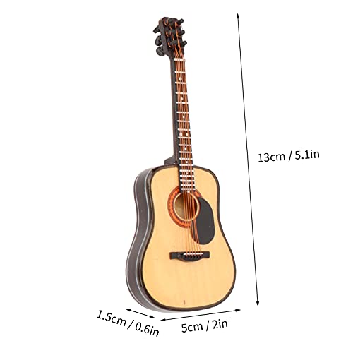 Gitaar Model, Houten Muziekinstrument Model Decoratie Mini Gitaar Replica Miniatuur Gitaar Voor Families Voor Muziek… - Image 7