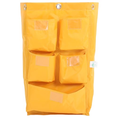 NUOBESTY Borsa per la Pulizia 5 Tasche Sacco Resistente per Carrelli di Pulizia Industriali Capacità Grande per Raccolta Rifiuti in Hotel e Uffici
