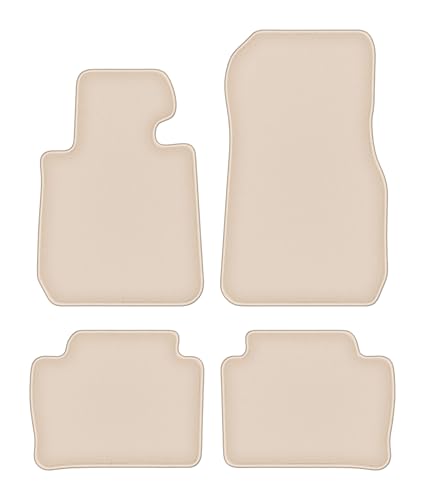 Tapis auto de sol beige pour voyages confortables en BMW 3 F30