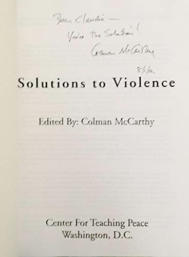 Solutions to Violence [Center for Teaching Peace] B001PL6DKY Book Cover