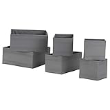 skubb ikea 2 St. 28x28x13 cm IKEA SKUBB Box, 6er-Set, grau Aufbewahrung Fach NEU