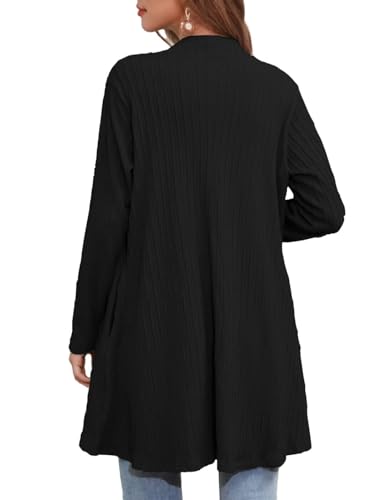 MONNURO Plus Size Women's Lightweight Open Front Cardigan Sweaters with High-Low Hem2
