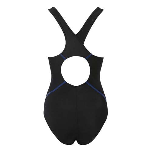 Bikinis pour femme maillot de bain uni dos nu bleu en taille S