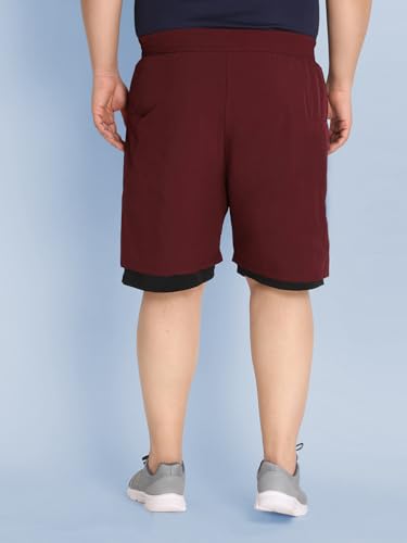 Image of CHKOKKO Men Shorts for Gym Sports or Running | Dry-Fit Fabric Single Layered Active Summer Workout Wear Knee Length Regular Fit | Elastic Waist with Front and Back Pockets