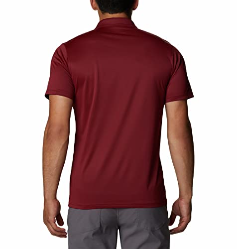 Image of Columbia Mens Omni Wick Hike Polo T-Shirt, Red Jasper, XXL