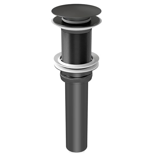 Getube Bathroom Sink Drain Without Overflow Pop Up Sink Drain Matte Black