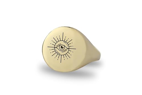 Bague Gothique Œil de Providence ne ternit pas bague signet robuste