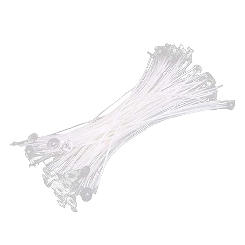 Veemoon Candle Wick Core 100pcs 15cm Long Natural Cotton Waxed Sustainer for DIY Candle Crafting