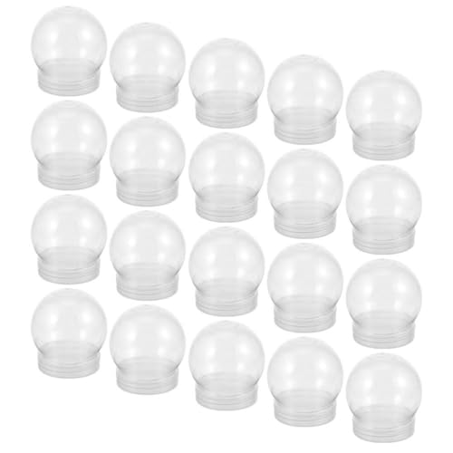 Abaodam 20pcs Globe Kit Reusable Shape Globes with Screw off Caps for Crafts Empty Water for Christmas Decoration and Creative Projects