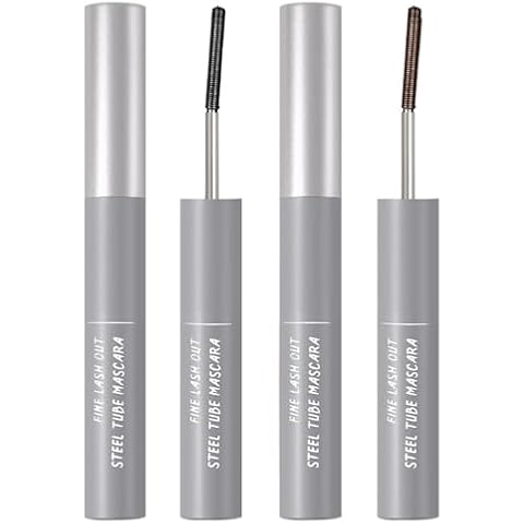 Black Mascara Washable Metal Mascara, Extra Slim Bendable Brush Mascara, Voluming Curling Lash Looking,Waterproof Eye Makeup Set for Women Cover