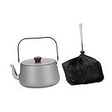 FytStycale Camping Kettle Coffee Tea Pot Multifunctional Portable Water Pot Water Kettle for Picnic Backpacking Outdoor Sports Camping, Grey