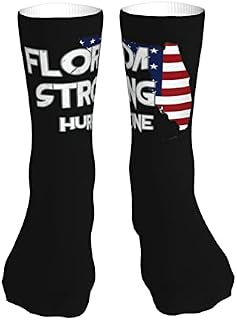 883 Compression Socks I Survived Hurricane Ian Athletic Socks Breathable Calf Socks Soft Crew Socks For Hiking Walking Trekking 40cm