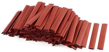 150pcs 7mm Dia 80mm Long Polyolefin 2:1 Heat Shrink Tubing Wire Wrap Sleeve Red