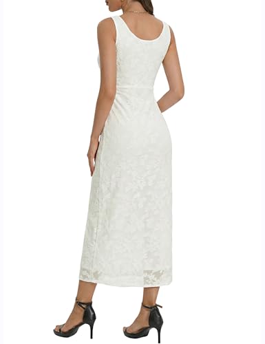 Image of Floral Maxi Dresses for Women Summer Semi Formal Long Mesh Dress | Womens Sleeveless V Neck Bodycon Elegant Casual Wedding Guest Cocktail Party Dress Date Night Outfits Spring Trendy 2026