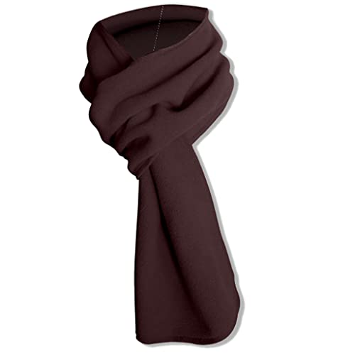 ZEPFJHE Écharpe tendance en polaire chaude douce et légère de couleur unie écharpes foulards pour l'automne et l'hiver pour femmes, hommes, filles, garçons, café, M