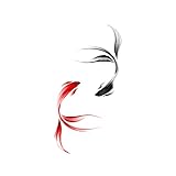 5 pcs Tatouage Ephemere Koi Tatouage Temporaire Motif Poisson Rouge Étanche Simulation Durable Hommes Et Femmes Simulation Tatouages