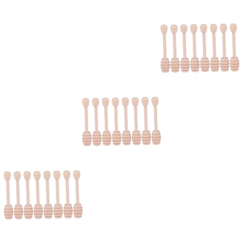 HOMOBABE 24piezas Palitos De Madera para Miel Agitadores De Jarabe para Café y Té Herramientas De Cocina para Reuniones y Fiestas