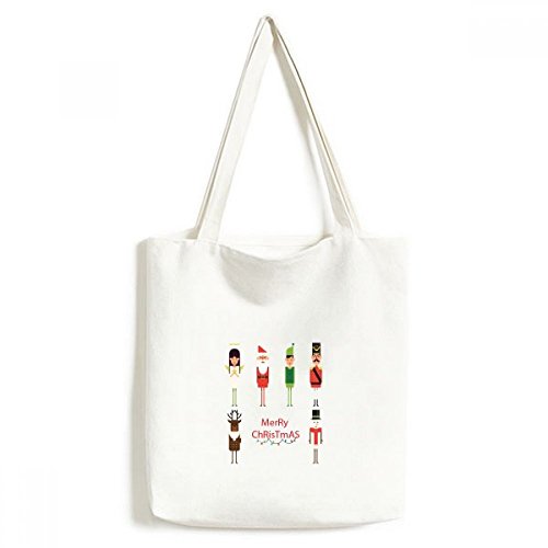 Sac en toile Joyeux Noël robuste pour remplacer le plastique