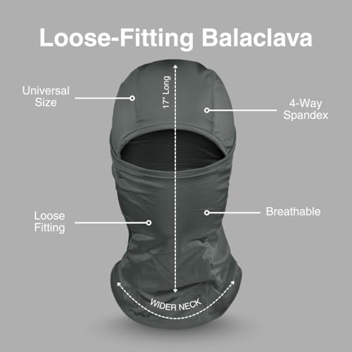 Image of SLEEFS Balaclava Face Mask Men & Women - Loose Fit, Breathable Ski Mask Shiesty for Football, Cycling - All Weather Use