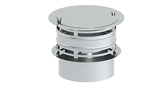 Preisvergleich Produktbild Hollandhaube mit drehbarer Reinigungsscheibe für doppelwandige Schornsteine, Ø 160mm Innendurchmesser, Edelstahl