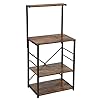 N/A 4 Tier Wooden Kitchen Storage Rack Bakery Shelf with 4 Tier Microwave Oven Farmhouse Rustic Industrial Style X Design Frame (Color : A, Size : As Shown) N/A 4 Tier Wooden Kitchen Storage Rack Bakery Shelf with 4 Tier Microwave Oven Farmhouse Rustic Industrial Style X Design Frame (Color : A, Size : As Shown)