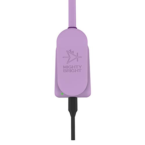 The Original Mighty Bright Wonderflex Rechargeable Book Light, 20 Lumens Of Warm Eye-Care Light, 3 Brightness Levels, 45 Hours Of Battery Life, Durable, Flexible (Lavender) #TOP2