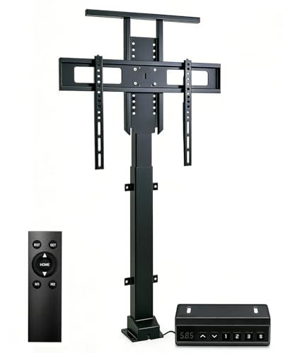 Motorized TV Stand for 32 to 70 inch Screens Vertical TV Lift with Remote Control Max VESA 600 * 400