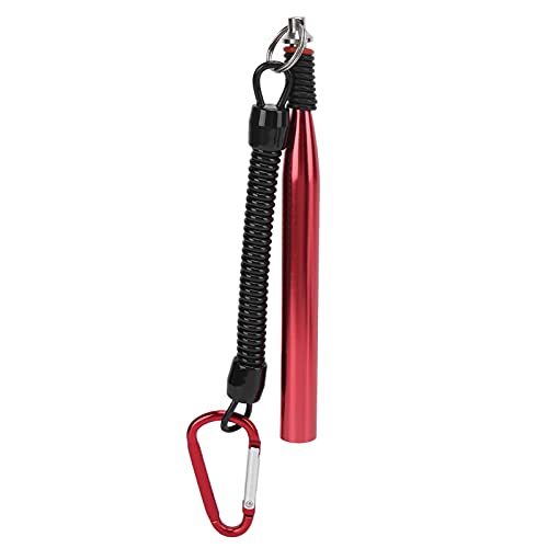 Keenso Wacky Rig Tool, Aluminum Alloy Fishing Soft Baits Setup Tool with 100 O Rings, Easy to Use Fishing Accessories for Enthusiasts (Red)