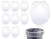 Emezddo 8 Stück Farbsiebbeutel,1 Gallonen Feine Netz-Siebbeutel,Lackfilter,Eimer elastische Öffnung Lacksiebe,Feinmaschiges Eimersieb,für die Filtration von Flüssigkeiten(28 * 32cm,Weiße)