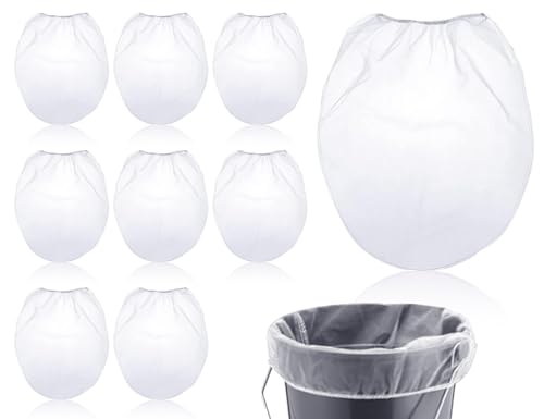 Emezddo 8 piezas bolsas coladoras de pintura,bolsas coladoras de malla fina de 1 galón,filtros de pintura,cubos con aberturas elásticas,coladores de pintura(28 * 32 cm,blanco)