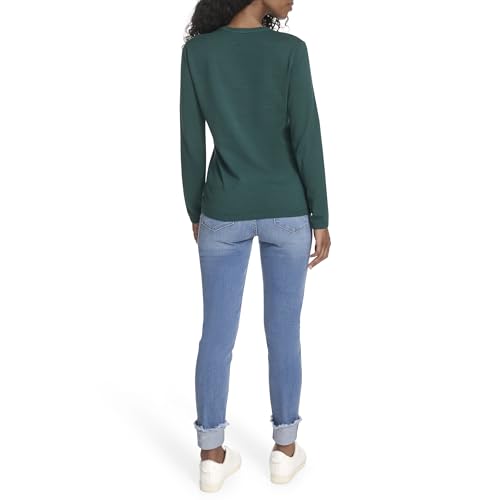 Tommy Hilfiger Women's Long Sleeve Cotton Argyle V-Neck Sweater4