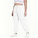 Womens Plus Size Cargo Sweatpants Casual Oversized Athletic Joggers Fashion Outfits Y2k High Waist Pants with Pockets White