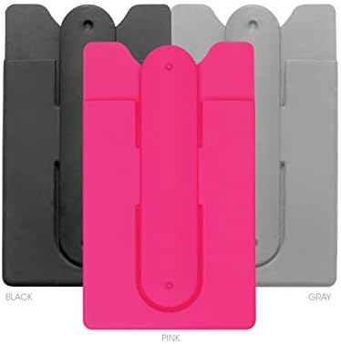 USA Merchant | Cell Phone Wallet with Stand (for Credit Card & Id) iPhone, Android & Most Smartphones | 3 Pc Pack - Black, White & Navy image 8