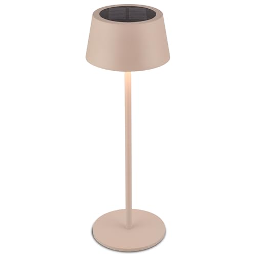 Briloner - Lampe de table sans fil LED IP44 avec touch, CCT, dimmable, solaire, lampe de chevet sans...