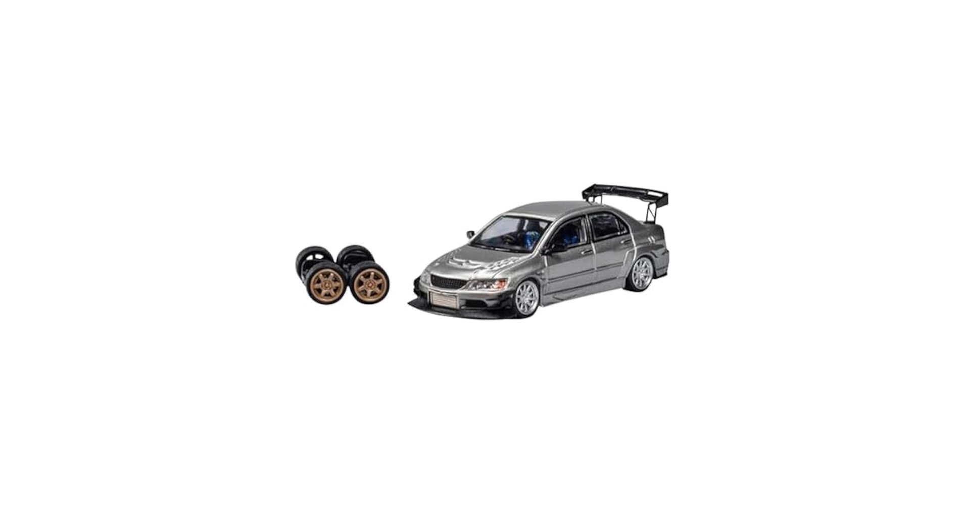 CM MODEL 1/64 Mitsubishi Lancer Evolution IX Widebody Silver