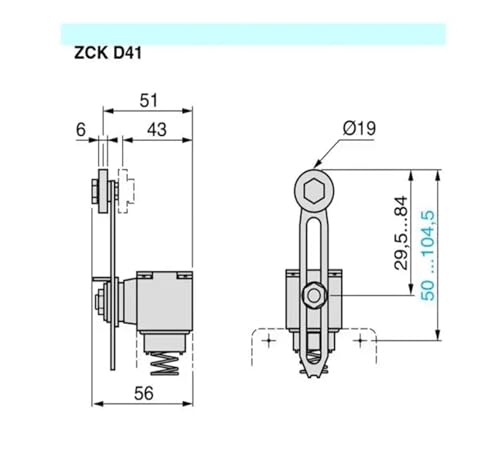 Interruptor de límite ZCK-M1C industrial con retorno automático XCK-M141C 5